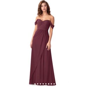 Azazie Bridesmaid Dress Size 14 Cabernet